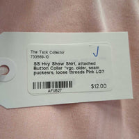 SS Hvy Show Shirt, attached Button Collar *vgc, older, seam puckesrs, loose threads
