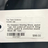 Show Jacket *vgc, mnr pulled pit seam-R, lining: marks, pulled & unstitched seams
