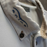 MENS SS Polo Shirt, 1/4 Button Up *gc/fair, frayed/faded collar, dingy
