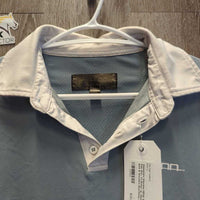 MENS SS Polo Shirt, 1/4 Button up, Mesh Back & Shoulders
