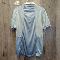 MENS SS Polo Shirt, 1/4 Button up, Mesh Back & Shoulders
