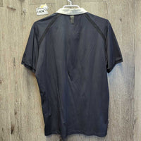 MENS SS Show Shirt, 1/4 Zip Collar *vgc, dingy & puckered collar
