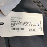 MENS SS Show Shirt, 1/4 Zip Collar *vgc, dingy & puckered collar
