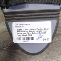 Soft Touch Flexible Short Bristle Body Brush, handle *vgc, clean, mnr dirty & bent bristles
