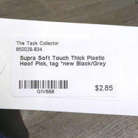 Soft Touch Thick Plastic Hoof Pick, tag *new
