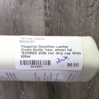 Leather Cream Bottle *new, almost full *EXPIRES 2026, mnr dirty cap
