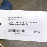 Nylon Lead Rope *gc, dirt, stiff, faded, snags, rubs

