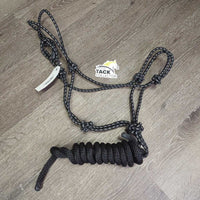 Stiff Nylon Rope Halter, attached Lead Rope *like new
