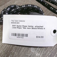Stiff Nylon Rope Halter, attached Lead Rope *like new

