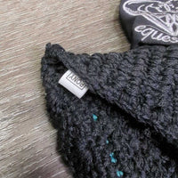 Crochet Fly Veil Ear Bonnet, piping *like new, puckered, shrunk?
