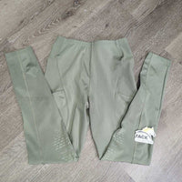 Euroseat Riding Tight Breeches, pockets, Pull On *xc, mnr snags, undone seam stitching
