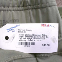 Euroseat Riding Tight Breeches, pockets, Pull On *xc, mnr snags, undone seam stitching
