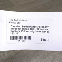 "Performance Paragon" Euroseat Riding Tight Breeches, pockets, Pull on, tag *new
