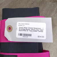 Closed Neoprene Brushing Boots, velcro, tag *new
