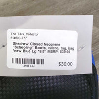 Closed Neoprene "Schooling" Boots, velcro, tag, bag *new
