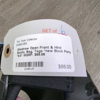 Open Front & Hind Boots, Bag, Tags *new
