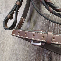 Rsd/Padded FS Bridle, Braided Reins, Tag *new
