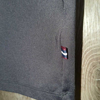 SL Show Shirt, 1/4 Snap Up, Snap Collar, Bling, Mesh edges *vgc, v.mnr puckers & snag
