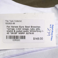 Euro Seat Breeches *xc/vgc, v.mnr snags, rubs, pills, stains & pulled seam
