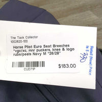 Euro Seat Breeches *vgc/xc, mnr puckers, knee & logo rubs/peels
