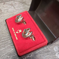 VINTAGE Horse Head Cuff Links, Plastic box like new
