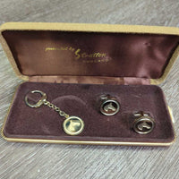 VINTAGE Horse Head Cuff Links, Plastic box like new

