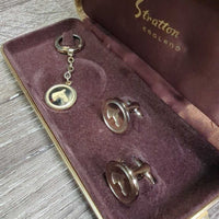 VINTAGE Horse Head Cuff Links, Plastic box like new
