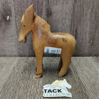 Wood Donkey Figure - Statue *gc, NO Tail, Chipped/Broken ear, rubs, scratches
