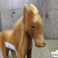 Wood Donkey Figure - Statue *gc, NO Tail, Chipped/Broken ear, rubs, scratches
