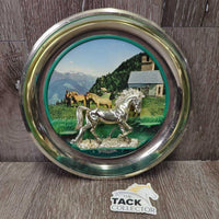 Plastic Decorative Plate "Bozen *fair, scratches, broken/nailed horse
