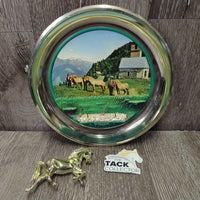Plastic Decorative Plate "Bozen *fair, scratches, broken/nailed horse
