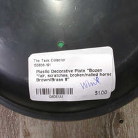 Plastic Decorative Plate "Bozen *fair, scratches, broken/nailed horse
