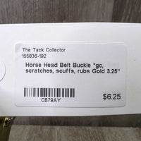 Horse Head Belt Buckle *gc, scratches, scuffs, rubs
