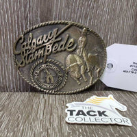 Solid Brass Limited Ed. 1984 Calgary Stampede Belt Buckle, No. 89 *vgc, mnr stain
