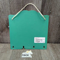 Plastic Hanging Wall Hooks "Love is Friendship" *gc, fading, stains?dirt, missing/broken hook
