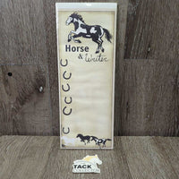 Horse & Writer Fridge Notepad, Magnet, wrapped *new
