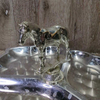 Silver Trophy Plate "North Country QHS 1982" *gc, dirty, stains

