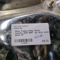 Silver Trophy Plate "North Country QHS 1982" *gc, dirty, stains
