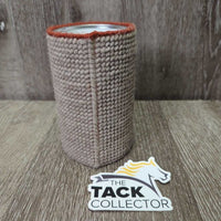 Wool Embroidered Can Pen Holder *vgc, clean & dirty, marks, older?
