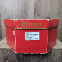 Vintage Light Felt Bowler Hat, Clear Plastic Cover, box *xc/like new, clean, mnr hair & dust
