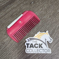 Wide Plastic Mane Comb *gc, clean, discolored spots, stains, bent, rubs & scrapes
