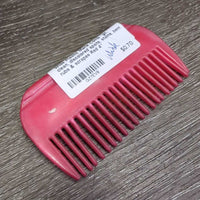 Wide Plastic Mane Comb *gc, clean, discolored spots, stains, bent, rubs & scrapes
