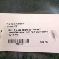 Soft Fleece Blanket "Horse" *new/like new, mnr hair
