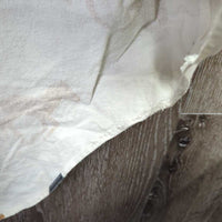LS Flannel Shirt/ Nightgown, 1/4 Button Up *gc, clean, faded, discolored/stained shoulders
