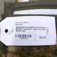 Biederlack of America Soft Fleece Blanket "2 Horses", bag *like new
