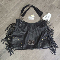 Light Leather Western Purse, Fringe, Key *xc, clean
