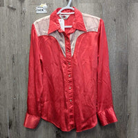 LS Satin Western Shirt, snaps *vgc, mnr pills, snags, frays & creases
