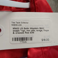LS Satin Western Shirt, snaps *vgc, mnr pills, snags, frays & creases
