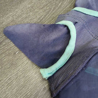 Mesh Thick Fly Mask, ears *gc/fair, tape repair, faded, rubs, snags, pills, small holes, dirt, hairy, stains, older
