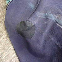 Mesh Thick Fly Mask, ears *gc/fair, tape repair, faded, rubs, snags, pills, small holes, dirt, hairy, stains, older
